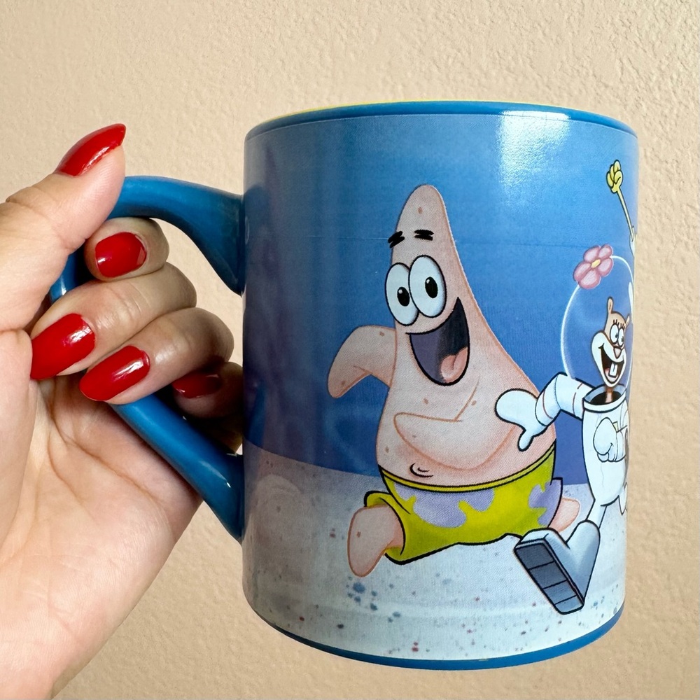 SpongeBob SquarePants Blue Ceramic 14 oz Mug